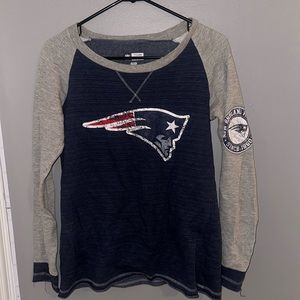 Patriots women’s long sleeve in size small from dicks sporting goods.